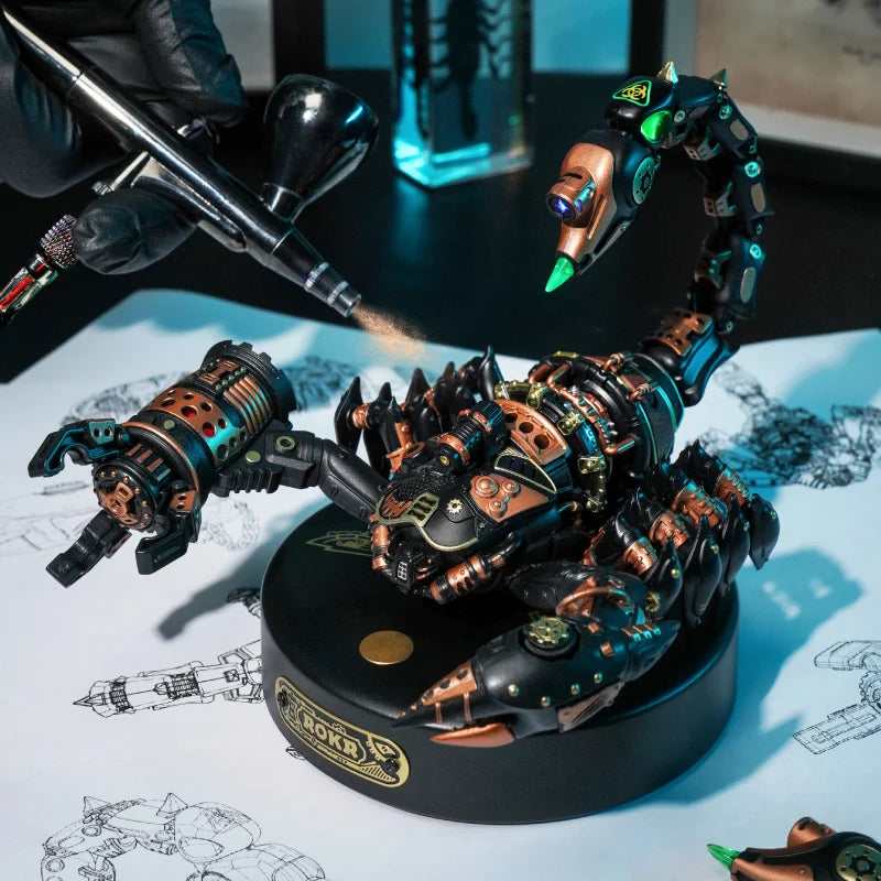 Emperor Scorpion 3D Puzzle with Motor & Light Interactive Funny Assembly Moveable Toys Gifts for Teens Adults MI04