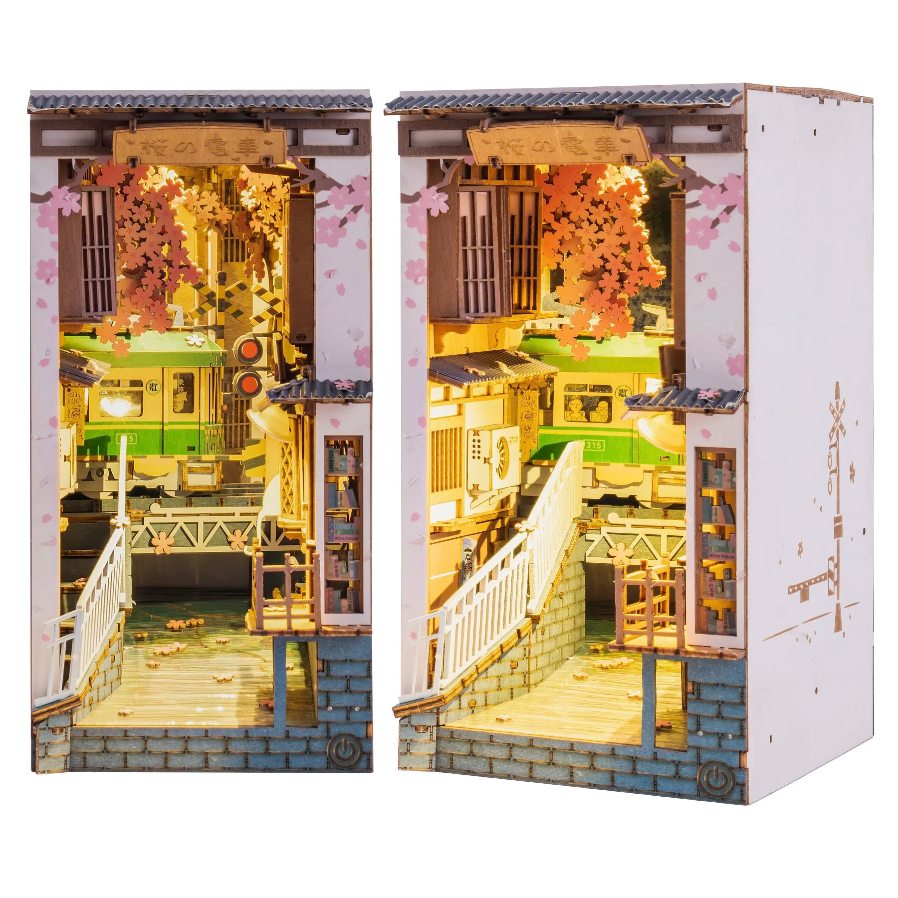 Book Nooks Series Stories in Books 4 Kinds DIY Wooden Miniature House Furniture Sakura Densya TGB01 Dropshipping