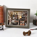 DIY Book Nook Bookshop Kit Photo Miniature Wooden Dollhouse with Light Bookshelf Insert 3D Puzzle Decor For Friend Birthday Gift