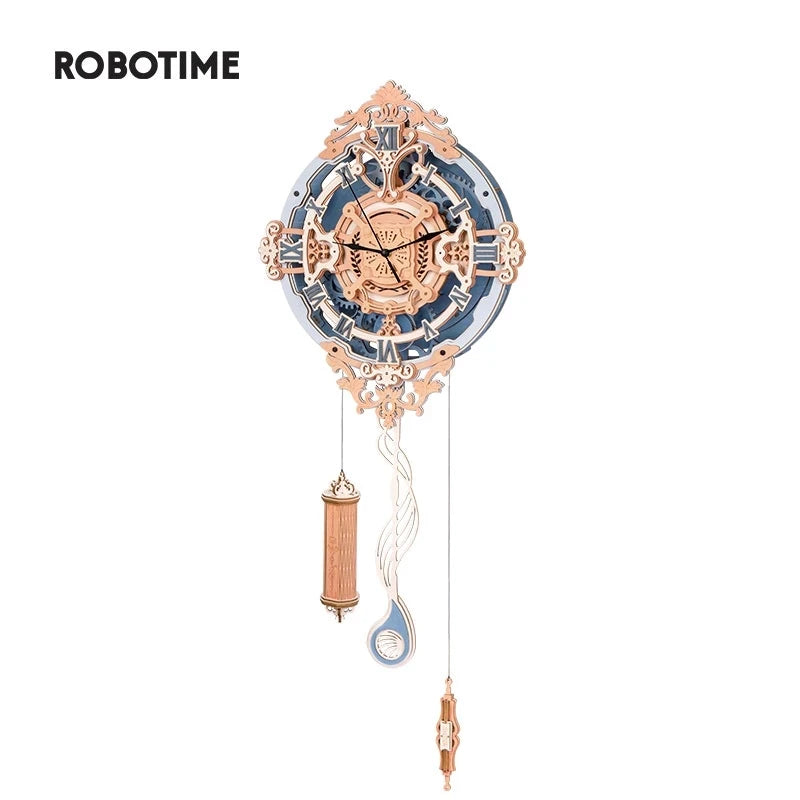 3D Wooden Puzzle Gift for Kids Adults Mechanical Design DIY Wall Quartz Clock Crafts Hobbies Gift Room Decoration