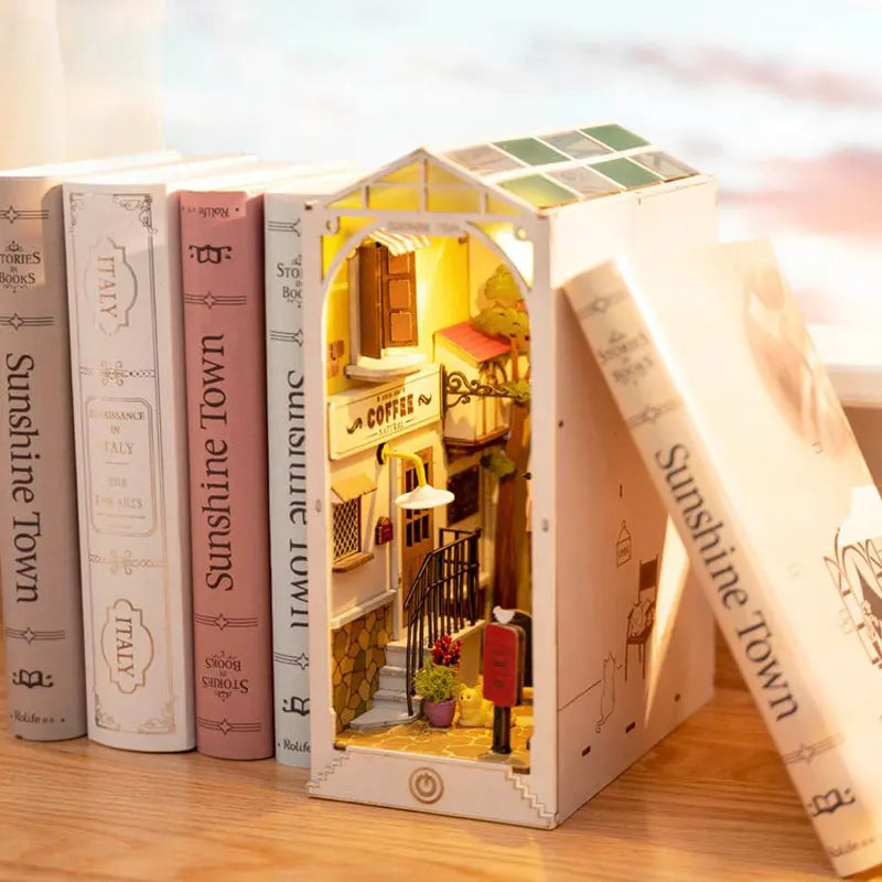 Book Nooks Series Stories in Books 4 Kinds DIY Wooden Miniature House Furniture Sakura Densya TGB01 Dropshipping