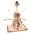 3D Wooden Puzzle Funny Magic Cello Mechanical Music Instrument Creative Toys for Child