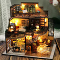 Wooden Doll House 3D Puzzle Assembly Building Model Kit Production Small Room Toys Home Bedroom Decoration With Furniture Ligh